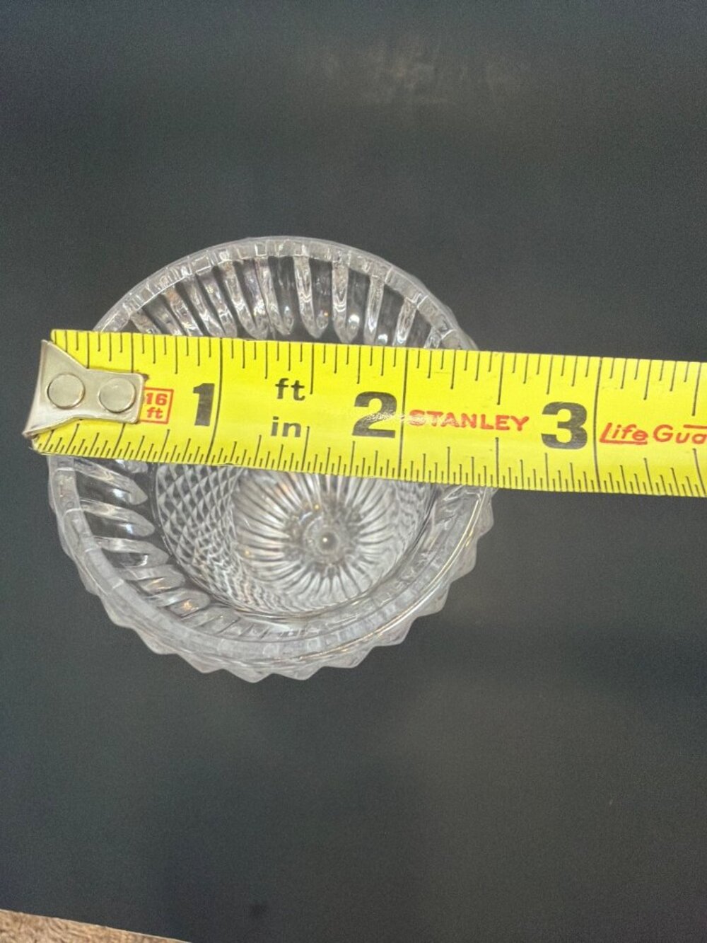 Vintage 1980s Fostoria Leonardo Clear Lead Crystal Footed Bud Vase USA MCM 6.25" - Picture 5 of 9